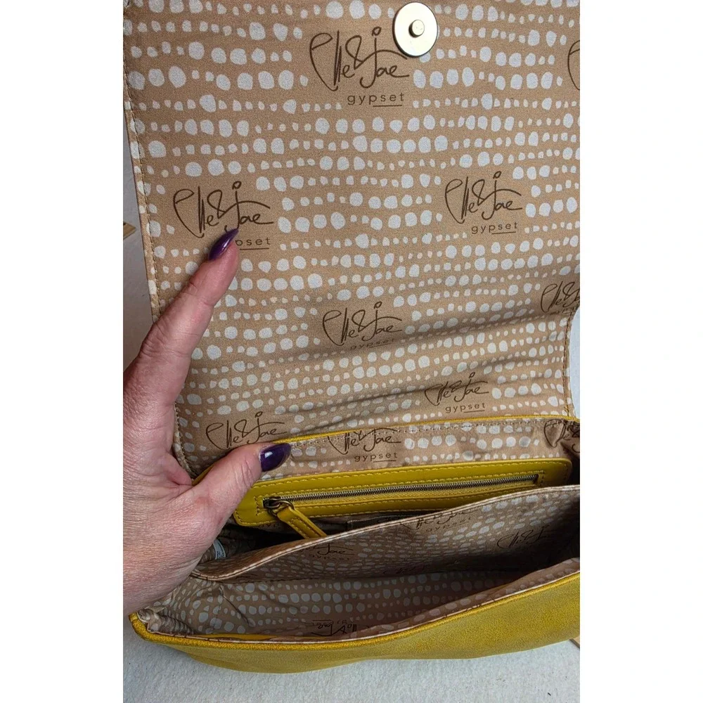 Cleobella Gypset Yellow Vegan Leather Chain Crossbody Bag EJ181013-CAN New